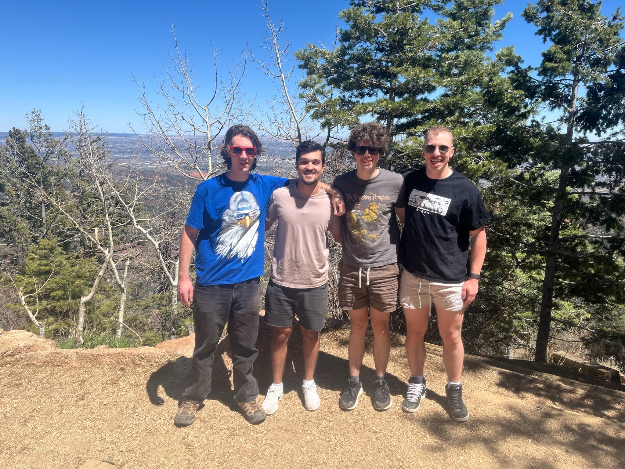 Brothers hiking together